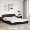 vidaXL fekete műbőr ágykeret Dover 152x203 cm
