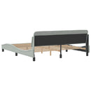 vidaXL világosszürke bársony ágykeret Dover 183 x 213 cm