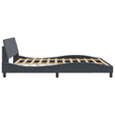 vidaXL sötétszürke bársony ágykeret Dover 183 x 213 cm