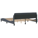 vidaXL sötétszürke bársony ágykeret Dover 183 x 213 cm