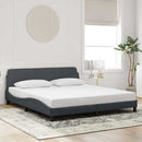vidaXL sötétszürke bársony ágykeret Dover 183 x 213 cm