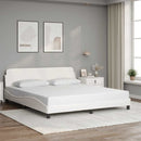 vidaXL fehér műbőr ágykeret Dover 183 x 213 cm