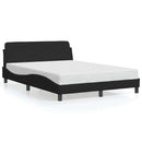 vidaXL fekete bársony ágykeret Dover 135 x 190 cm