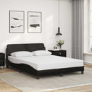 vidaXL fekete műbőr ágykeret Dover 135 x 190 cm