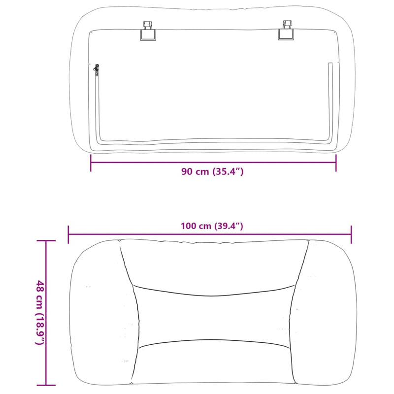 vidaXL barna műbőr fejtámla párna 90 cm