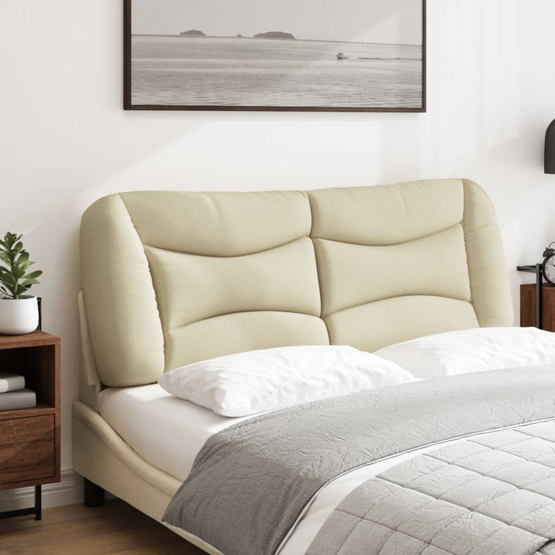 vidaXL krémszínű szövet fejtámla párna Hvar 120 cm