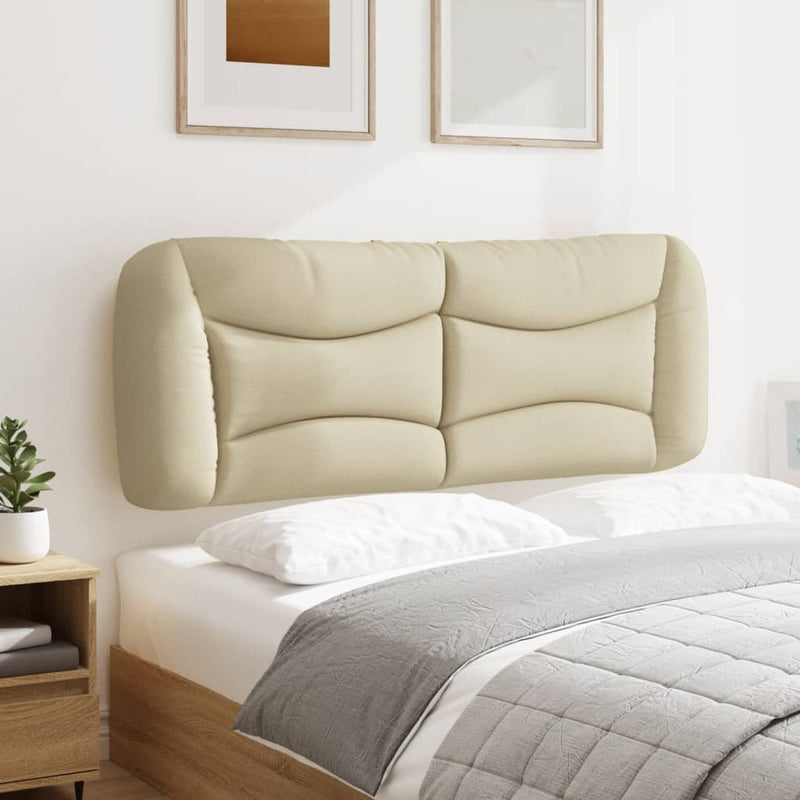 vidaXL krémszínű szövet fejtámla párna Hvar 120 cm