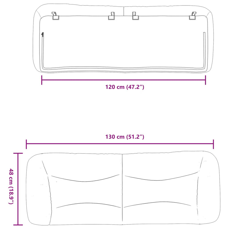 vidaXL fehér műbőr fejtámla párna Hvar 120 cm
