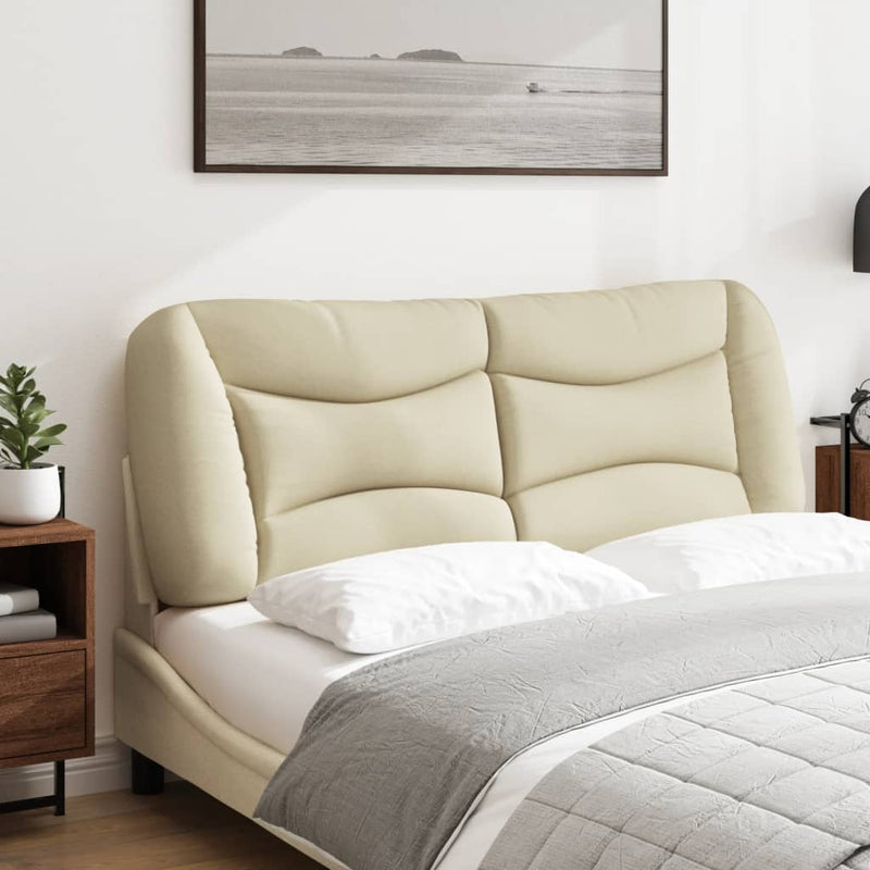 vidaXL krémszínű szövet fejtámla párna Hvar 140 cm