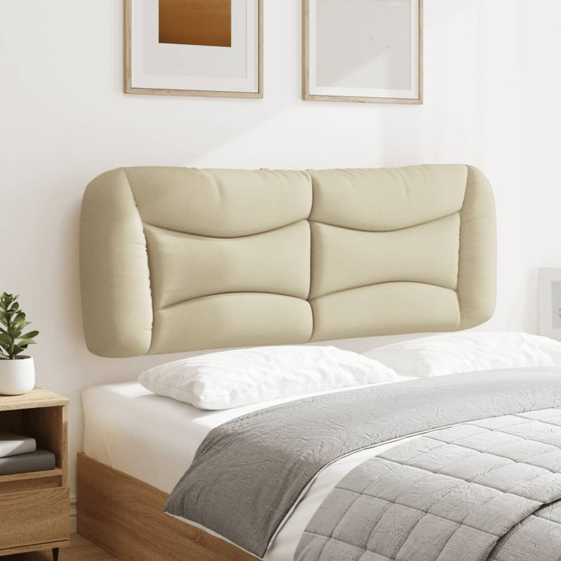 vidaXL krémszínű szövet fejtámla párna Hvar 140 cm