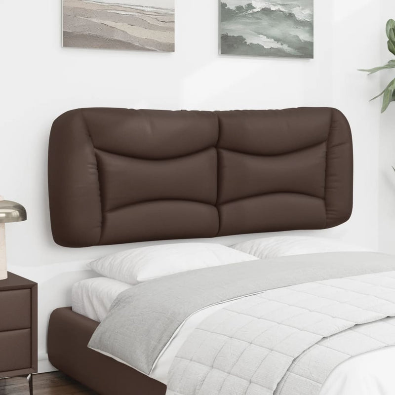 vidaXL barna műbőr fejtámla párna 140 cm