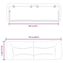 vidaXL tópszínű szövet fejtámla párna Hvar 160 cm