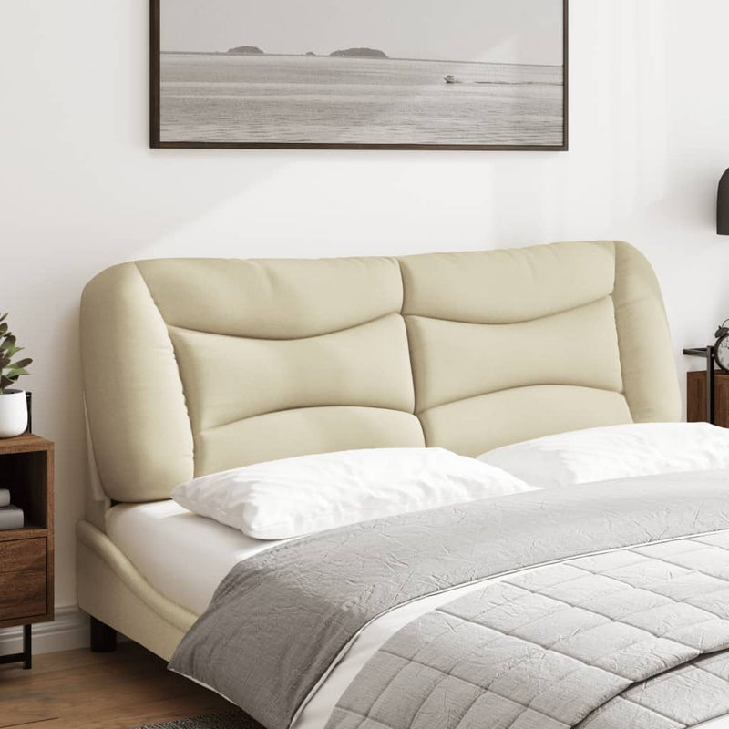 vidaXL krémszínű szövet fejtámla párna Hvar 160 cm