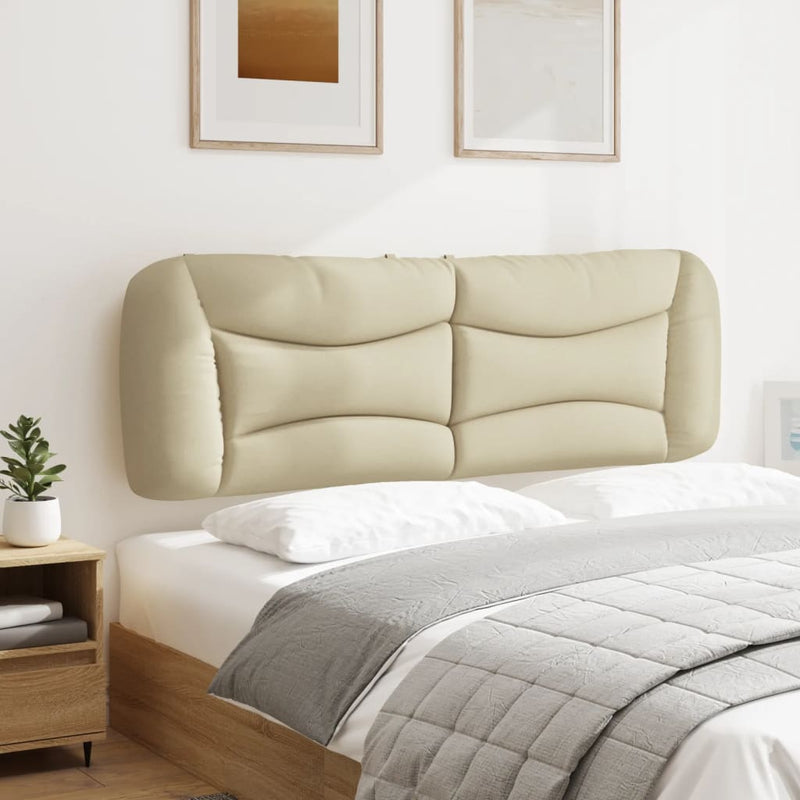 vidaXL krémszínű szövet fejtámla párna Hvar 160 cm