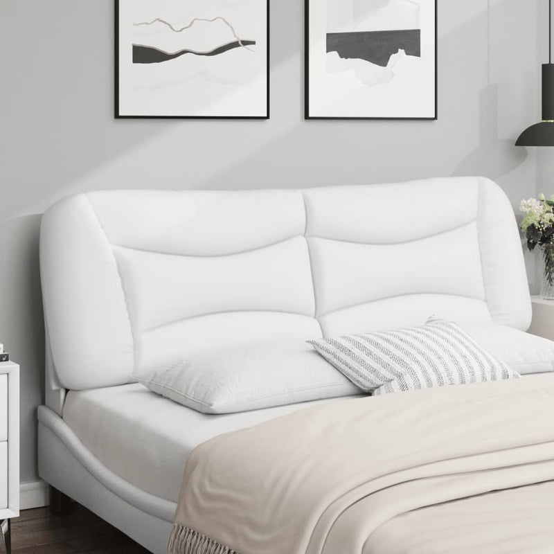 vidaXL fehér műbőr fejtámla párna 160 cm
