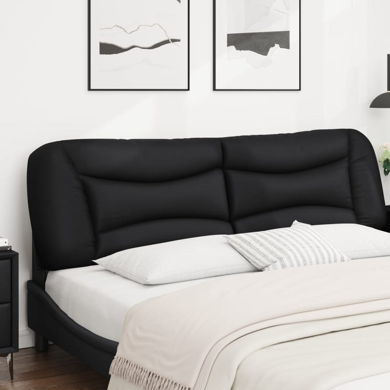vidaXL fekete műbőr fejtámla párna 183 cm