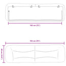 vidaXL fekete műbőr fejtámla párna Hvar 183 cm