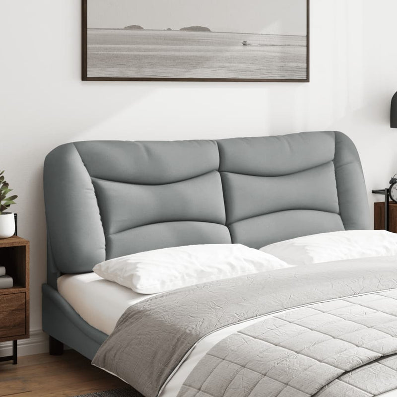 vidaXL világosszürke szövet fejtámla párna 152 cm