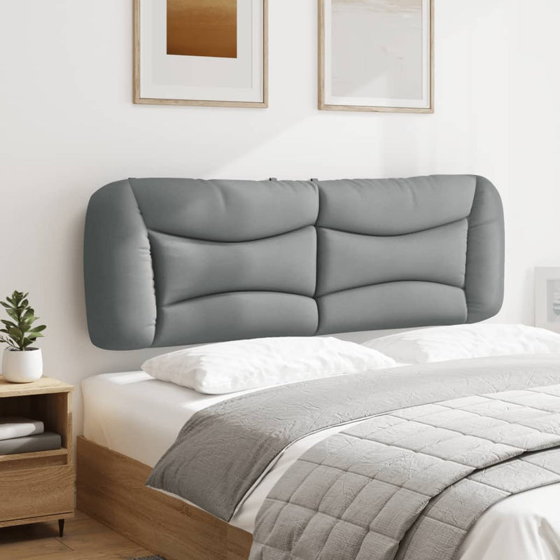 vidaXL világosszürke szövet fejtámla párna 152 cm