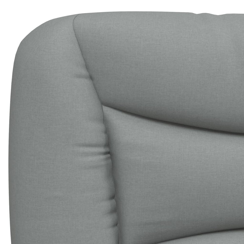 vidaXL világosszürke szövet fejtámla párna 152 cm