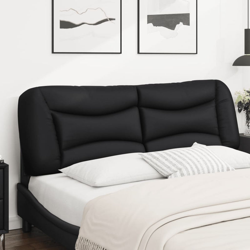 vidaXL fekete műbőr fejtámla párna 152 cm