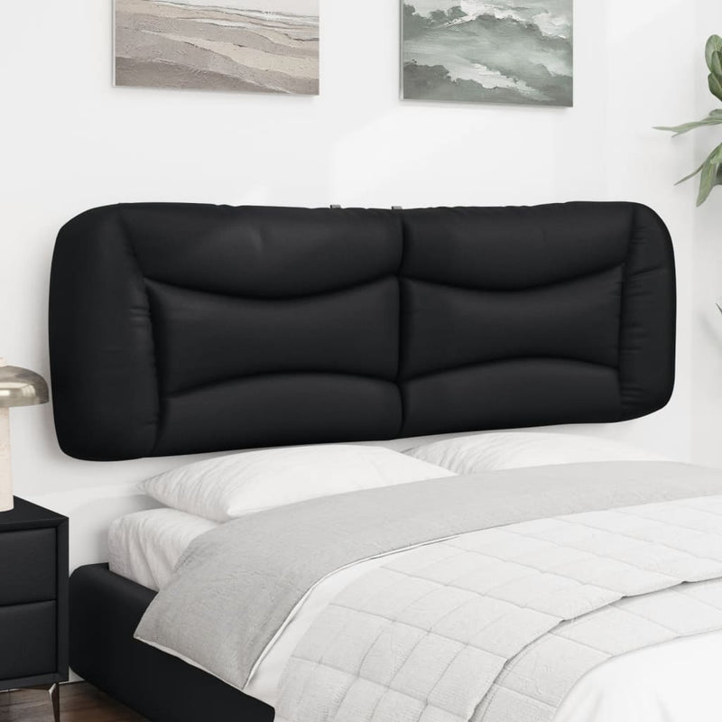 vidaXL fekete műbőr fejtámla párna 152 cm