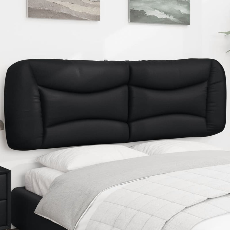 vidaXL fekete műbőr fejtámla párna 152 cm