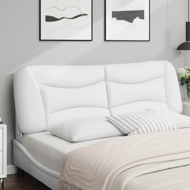 vidaXL fehér műbőr fejtámla párna 152 cm