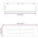 vidaXL világosszürke szövet fejtámla párna Hvar 193 cm