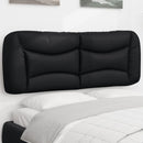 vidaXL fekete műbőr fejtámla párna 135 cm