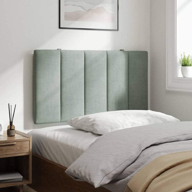 vidaXL világosszürke bársony fejtámla párna Hanko 80 cm