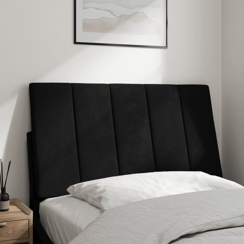 vidaXL fekete bársony fejtámla párna 80 cm