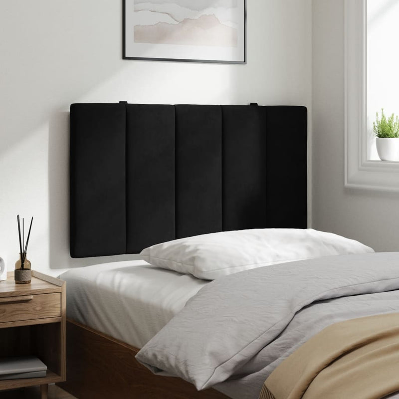 vidaXL fekete bársony fejtámla párna 80 cm