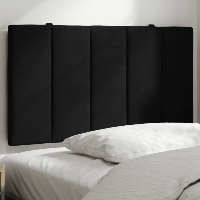 vidaXL fekete bársony fejtámla párna 80 cm