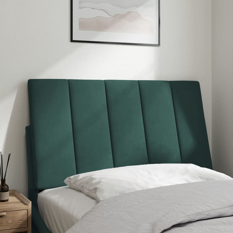 vidaXL sötétzöld bársony fejtámla párna Hanko 80 cm