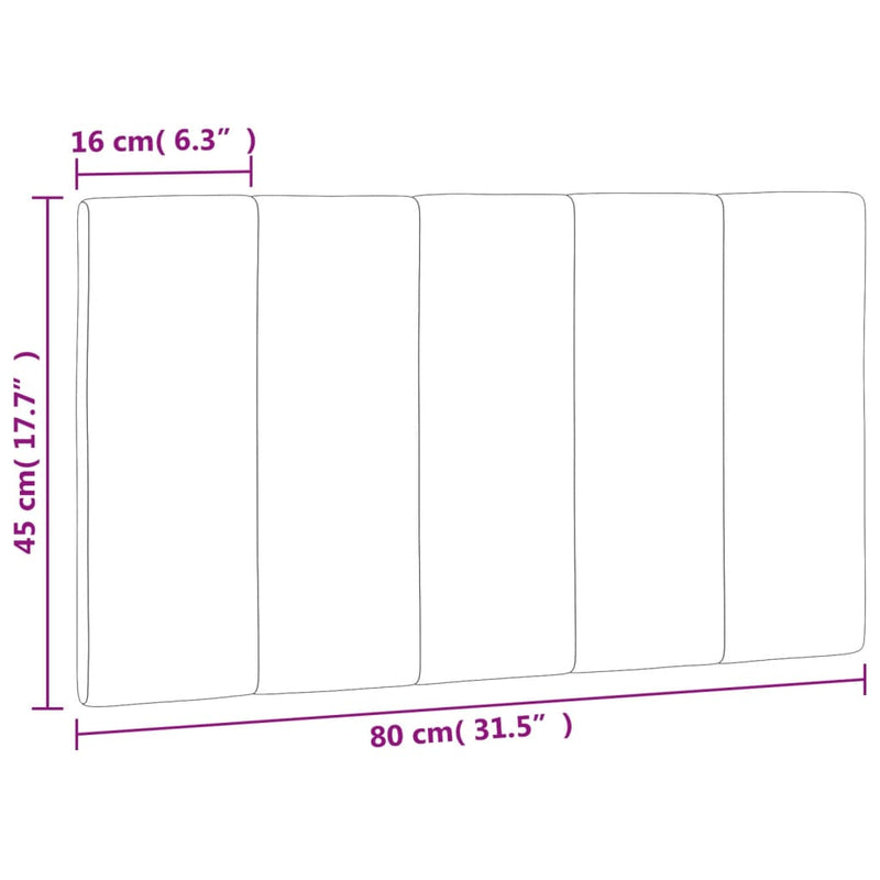 vidaXL sötétzöld bársony fejtámla párna Hanko 80 cm