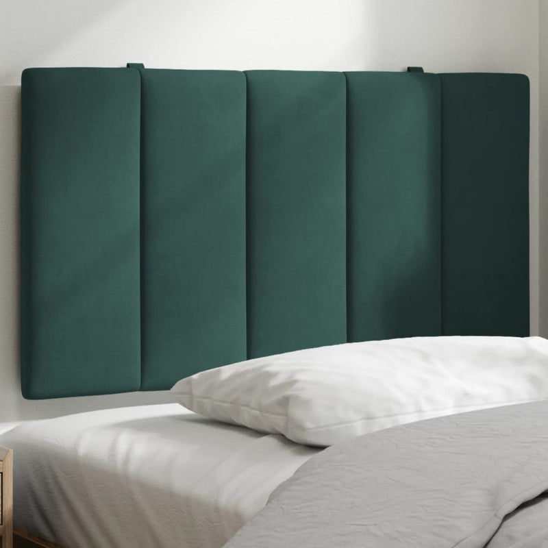 vidaXL sötétzöld bársony fejtámla párna Hanko 80 cm