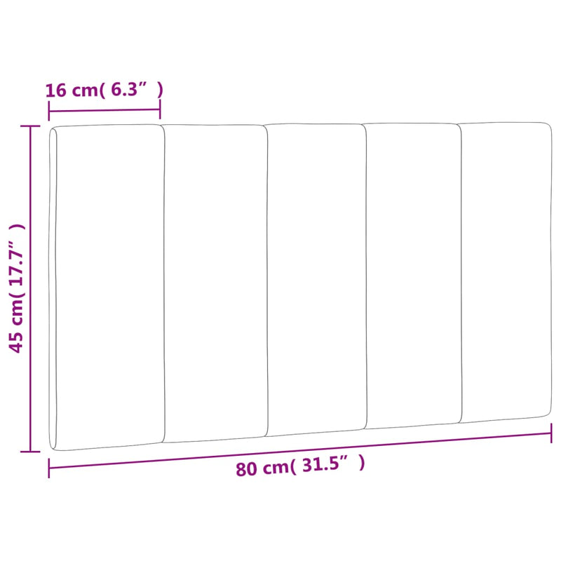 vidaXL kék bársony fejtámla párna Hanko 80 cm