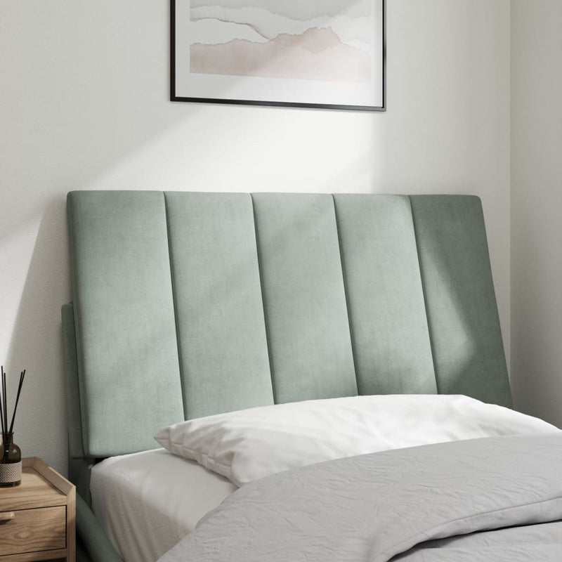 vidaXL világosszürke bársony fejtámla párna Hanko 90 cm