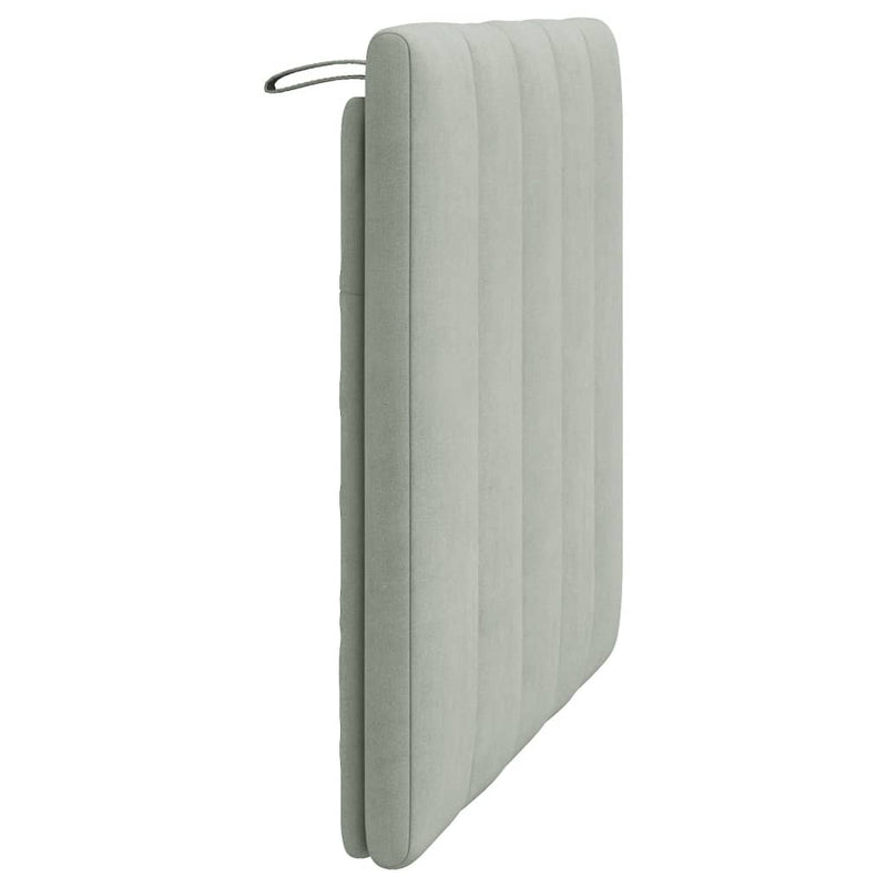 vidaXL világosszürke bársony fejtámla párna Hanko 90 cm