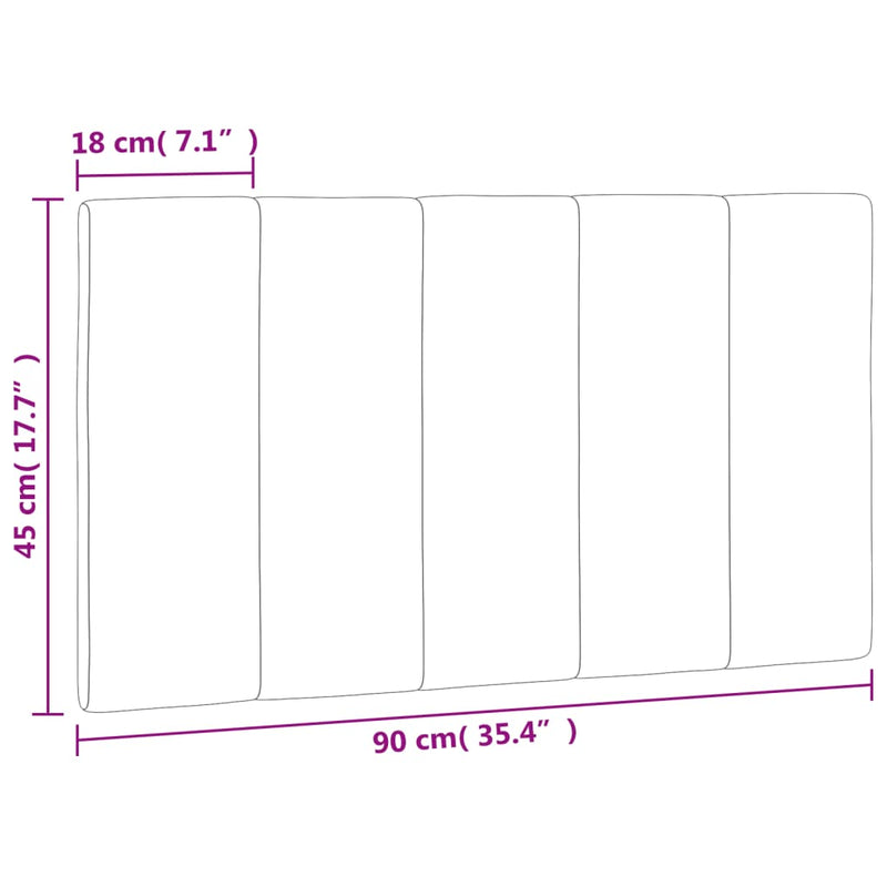 vidaXL világosszürke bársony fejtámla párna Hanko 90 cm