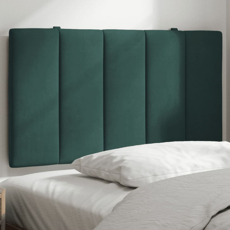 vidaXL sötétzöld bársony fejtámla párna Hanko 90 cm