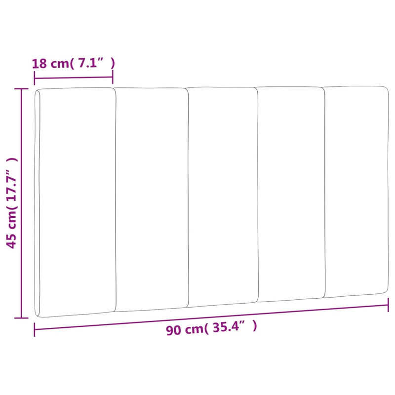 vidaXL rózsaszín bársony fejtámla párna Hanko 90 cm