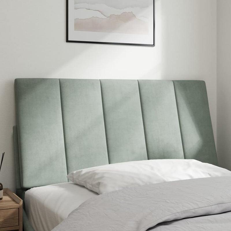 vidaXL világosszürke bársony fejtámla párna Hanko 100 cm