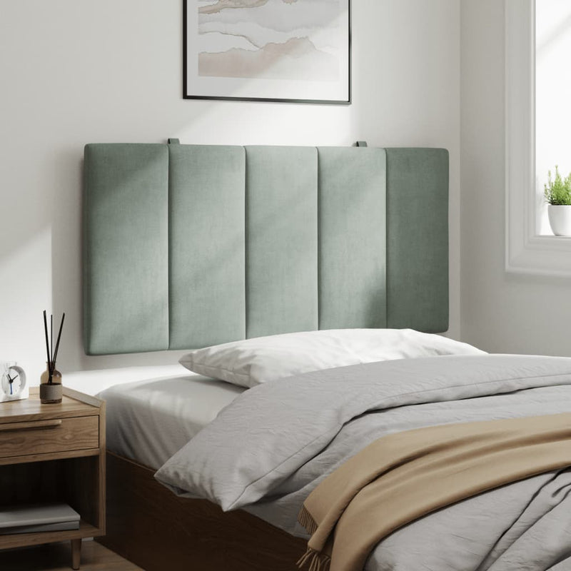 vidaXL világosszürke bársony fejtámla párna Hanko 100 cm