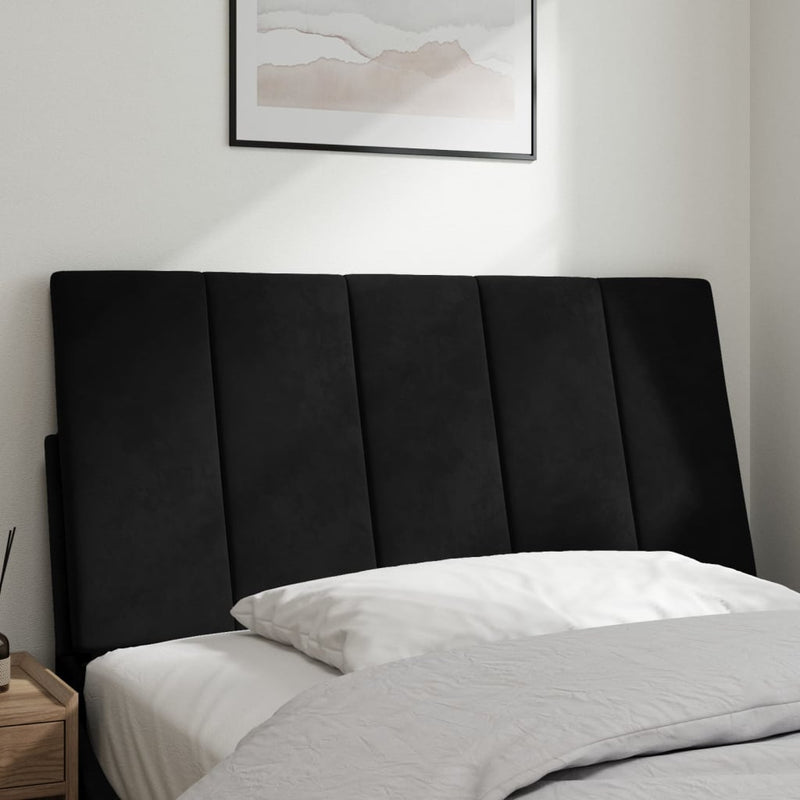 vidaXL fekete bársony fejtámla párna 100 cm