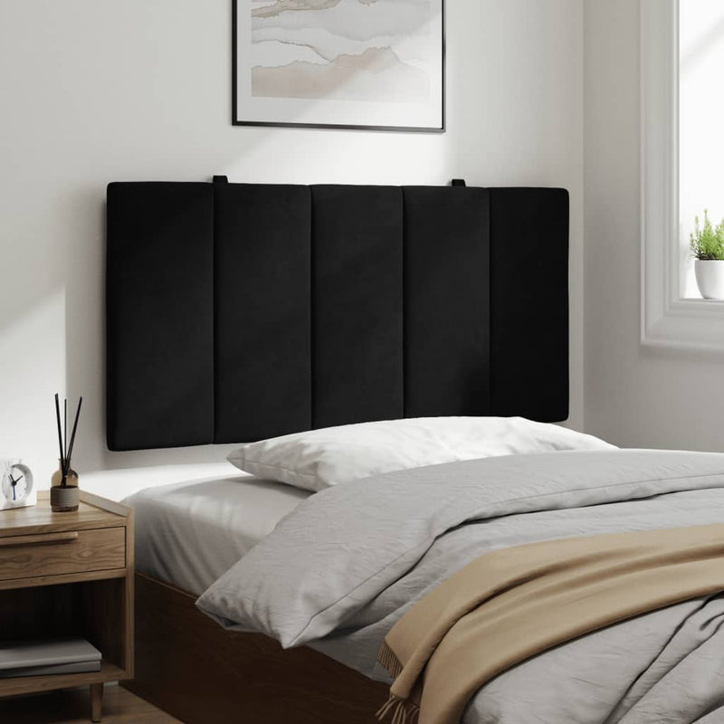 vidaXL fekete bársony fejtámla párna 100 cm