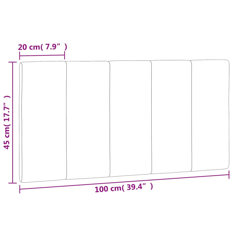 vidaXL fekete bársony fejtámla párna 100 cm