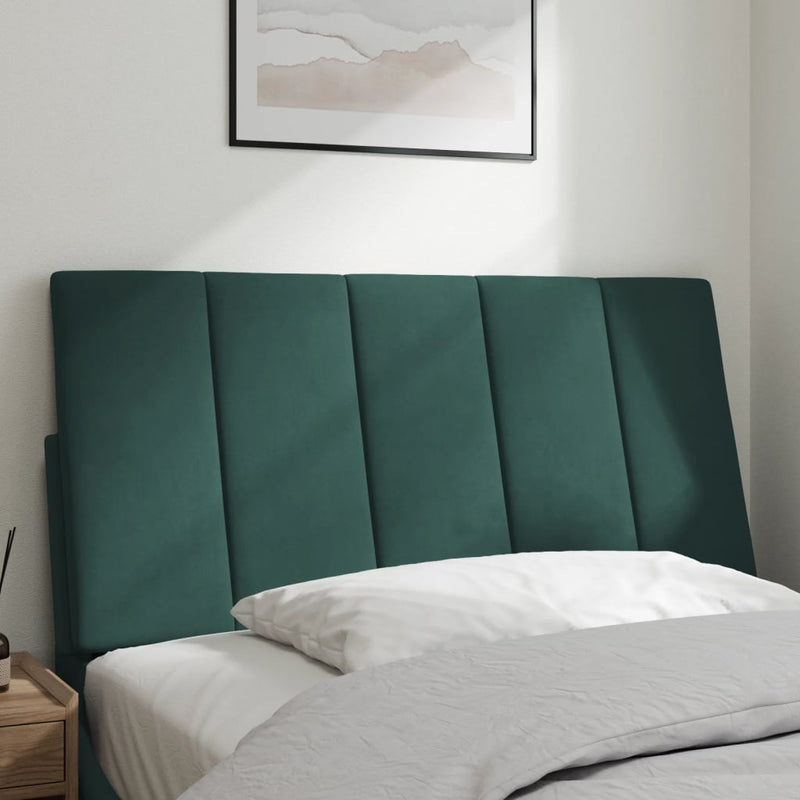 vidaXL sötétzöld bársony fejtámla párna Hanko 100 cm