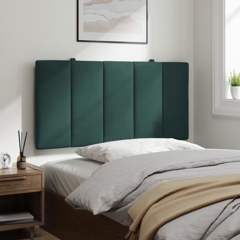 vidaXL sötétzöld bársony fejtámla párna Hanko 100 cm